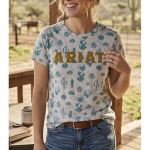 Ariat R.E.A.L. Cactus Garden T-shirt - Size M - Western Print